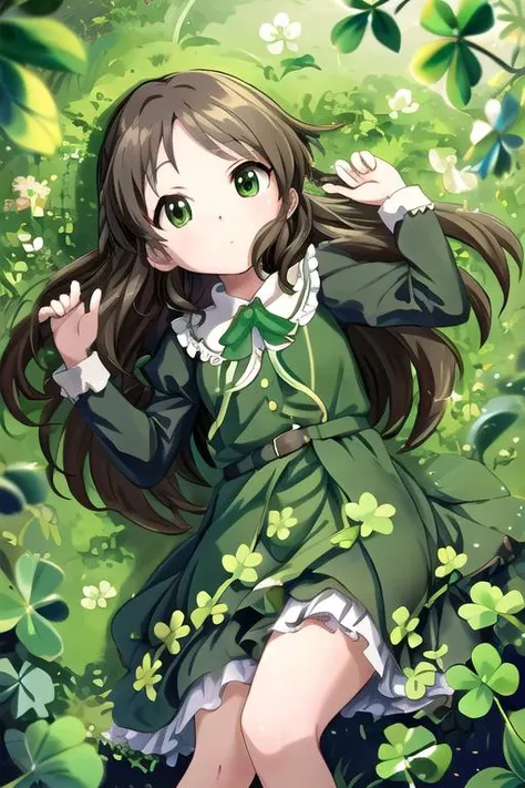 masterpiece, best quality,ultra detail, <lora:anmnr01:0.3> <lora:add_detail:0.4>,<lora:GoodHands-vanilla:0.7>, <lora:arisu-outfits-v1.6:0.7>1girl,animal,arisu,(birds) <lora:Clover Landscape:0.7>clover field,clover,cinematic angle,lying