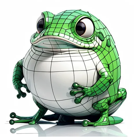 <lora:Round_animal:0.65>,frog, wireframe, <lora:topo_v3Fix_wireframe:0.8>,masterpiece, best_quality, white background,