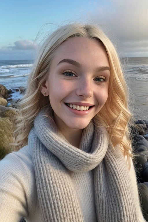 (low angle, headshot:1.2) photo of <lora:JadeLloyd_v1:0.9> JadeLloyd with platinum blonde hair and a big goofy grin,
she is wearing seal costume
,
she is wearing scarf,
her hair is styled as Ringlet Curls,
BREAK she is (riding on a giant turtle:1.1),
light beams streaming through haze,
shot on Bolex H16
,Voigtlnder Nokton 50mm f1.1
,Ektar 100
,solarized,