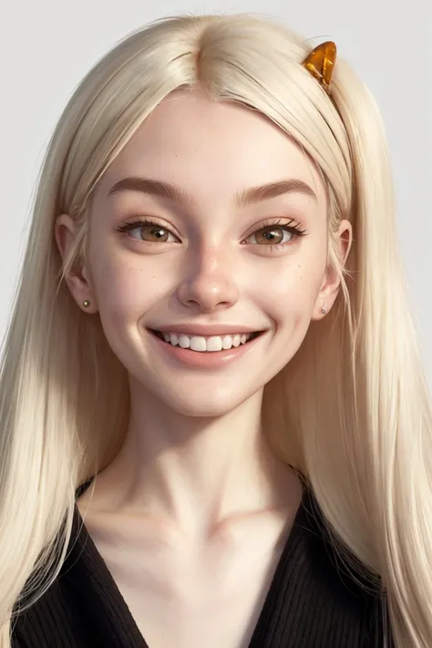 (crypto art style, digital, vibrant, blockchain, detailed:1.15), <lora:JadeLloyd_v1:0.9> JadeLloyd with platinum blonde hair and a big goofy grin, focus on eyes, close up on face, hair styled cinnamon bun, soft focus