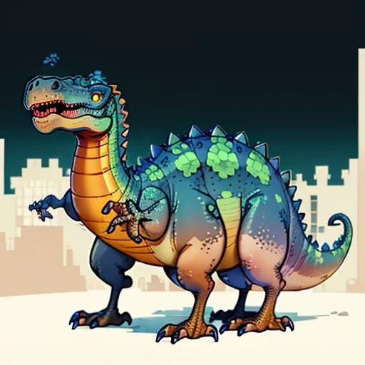 a dinosaur, bob_zivkovic <lora:Bob_Zivkovic_v3:0.6>