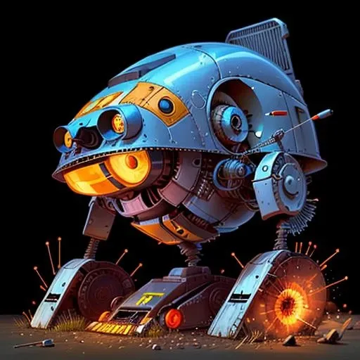 a robot, bob_zivkovic <lora:Bob_Zivkovic_v3:0.6>