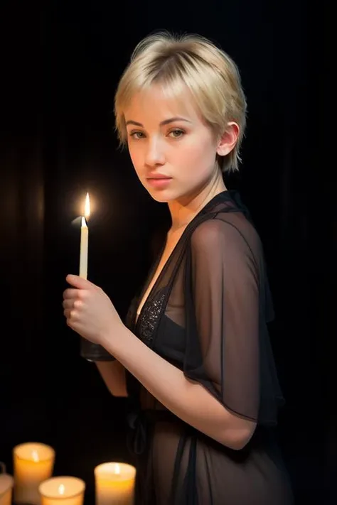 DEN_agata_dana,
in a dark room in (pitch black:1.2) amongst a (candle light vigil:1.2), (candles:1.1), (candle light:1.1), (pitch black room:1.2), (darkness:1.1), wearing a (sheer robe:1.1), robe, sheer, (lots of candles:1.2),
bokeh, f1.4, 40mm, photorealistic, raw, 8k, textured skin, skin pores, intricate details <lora:epi_noiseoffset2:1>, epiCRealism <lora:ClothingAdjuster3:-1.3>