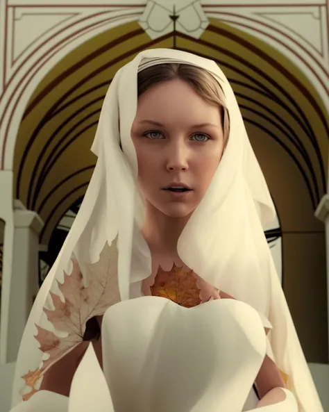 (( a woman in a white dress with a veil on ))