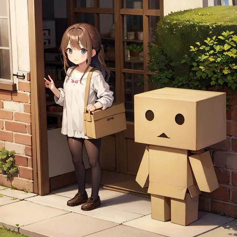 1girl with danboo, standing, outdoors,<lora:danboo-l-000025:0.6>