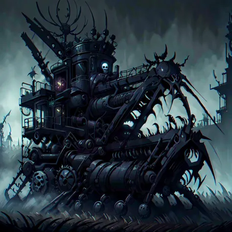 <lora:GothicPunkAI:.9> GothicPunkAI combine harvester