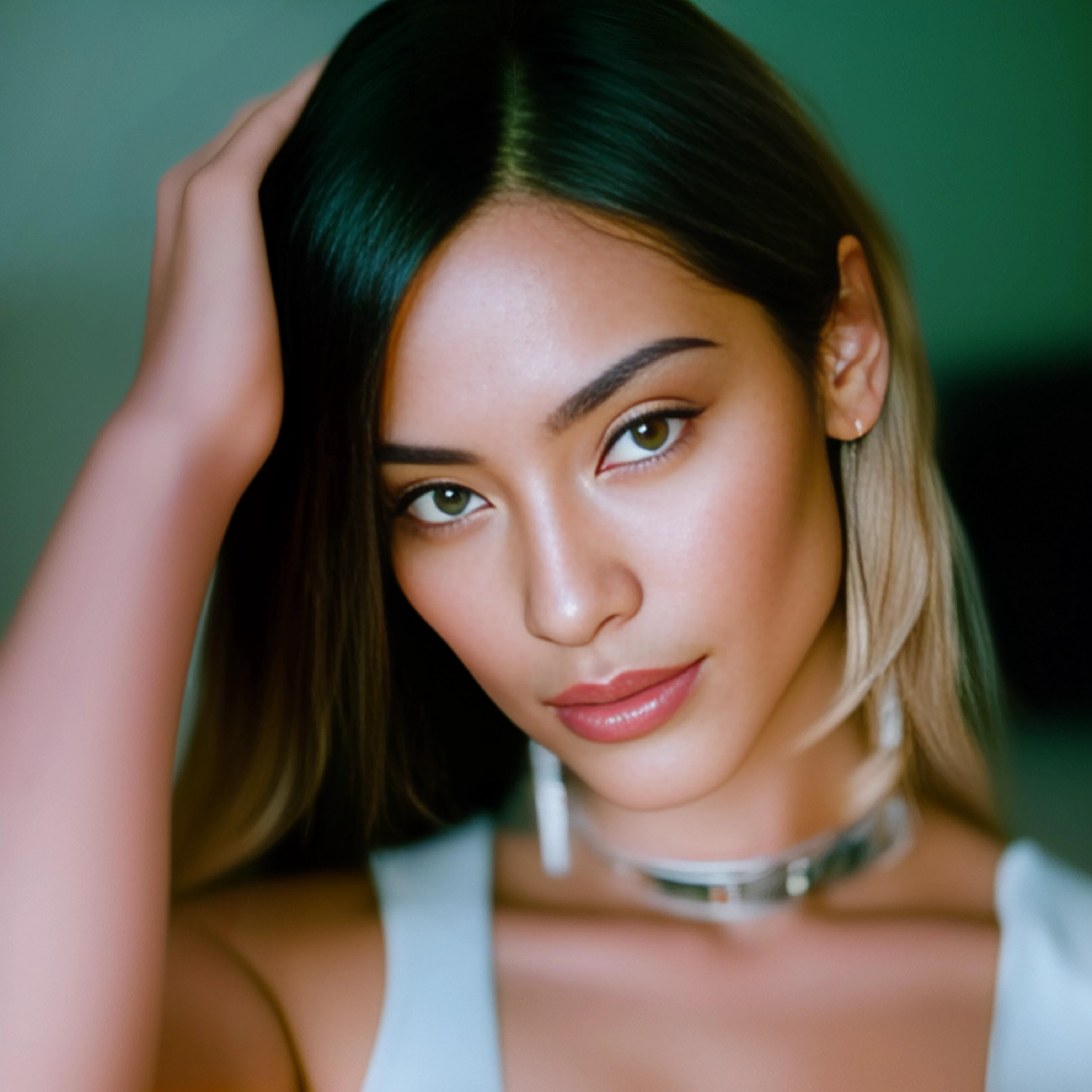 TungstenDispo, cyberpunk woman , rim light above front head, hyperspectral Imaging, Dark Mode, Diffraction Grading, FXAA, insanely detailed and intricate, hypermaximalist, elegant, ornate, hyper realistic, super detailed