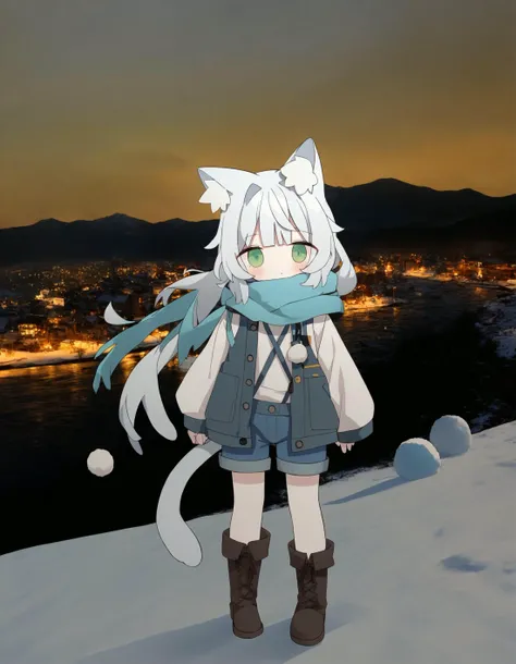 1girl,rosmontis \(arknights\),rosdress,outdoors,standing,(vest:1.3),(blue tie:1.4),(white background:2),simple background,headband,
green eyes, flat chest,animal ears,cat ears,white hair,solo,
masterpiece,best quality,safe, 1girl,rosmontis \(arknights\),solo,outdoors,night,night sky,full body,overall,colors T-shirt,green eyes,flat ,chest,animal ears,cat ears,white hair,solo,winter,alternate costume,sky,snow,cat girl,snowball,parody,cat tail,shirt,style parody,standing,blush,blue shorts,long hair,scarf,winter clothes,looking at viewer,boots,snow on head,white shirt,tail,blue scarf,shorts,animal ear fluff,masterpiece,best quality,safe,<lora:nakkar7_xl_v1-000016:1>,