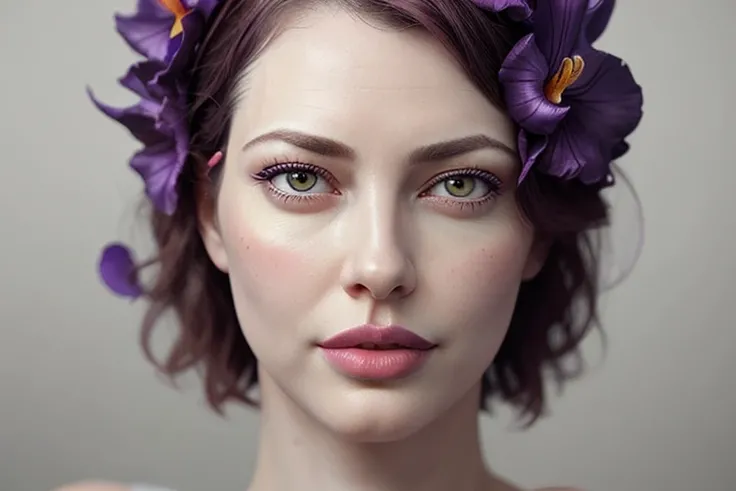 ((best quality)), ((masterpiece)), (detailed),nsfw, photorealistic, ultra high res, intricate, hyperdetailed, (skindentation), cute, feminine, detailed body , (detailed face:1.1), (outlined iris), (hidrocor lenses), (perfect eyes), 4k, beautiful,
large lips:1.3 (parted lips:1.3) and (lips filler:1.3) and (silicon lips:1.3), (thick lips:1.3), large breasts:1.3, she has burgundy and purple colored short length with a gamine haircut and braided hair hair style, art by Ellen Jewett and trending deviantart,