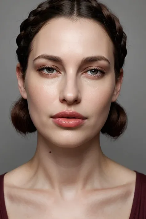 pregant, (awaitingtongue0.7), A stunning intricate full color photo of (sks woman:1), sharp focus, natural lighting, subsurface scattering, f2, 35mm, film grain, <lora:jinjer2:0.6> jinjermoon <lora:mayerstest:0.3> mayers woman 4k, beautiful, large lips:1.3 (parted lips:1.3) and (lips filler:1.3) and (silicon lips:1.3), (thick lips:1.3), large breasts:1.3, she has burgundy and purple colored short length with a gamine haircut and braided hair hair style, art by Ellen Jewett and trending deviantart,