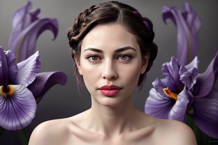 ((best quality)), ((masterpiece)), (detailed),nsfw, photorealistic, ultra high res, intricate, hyperdetailed, (skindentation), cute, feminine, detailed body , (detailed face:1.1), (outlined iris), (hidrocor lenses), (perfect eyes), 4k, beautiful,
large lips:1.3 (parted lips:1.3) and (lips filler:1.3) and (silicon lips:1.3), (thick lips:1.3), large breasts:1.3, she has burgundy and purple colored short length with a gamine haircut and braided hair hair style, art by Ellen Jewett and trending deviantart,