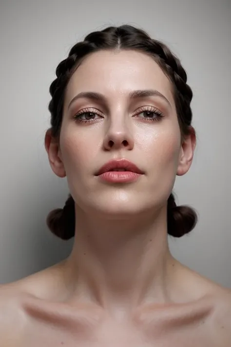 pregant, (awaitingtongue0.7), A stunning intricate full color photo of (sks woman:1), sharp focus, natural lighting, subsurface scattering, f2, 35mm, film grain, <lora:jinjer2:0.6> jinjermoon <lora:mayerstest:0.3> mayers woman 4k, beautiful, large lips:1.3 (parted lips:1.3) and (lips filler:1.3) and (silicon lips:1.3), (thick lips:1.3), large breasts:1.3, she has burgundy and purple colored short length with a gamine haircut and braided hair hair style, art by Ellen Jewett and trending deviantart,