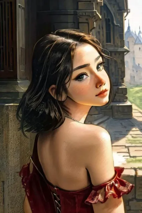 Close-up, best quality, (masterpiece), RTX, 8k, HDR, Intricate action , close-up, portrait of a very beautiful girl, Albert Kotin, Andrew Atroshenko, Aleksi Briclot, Ai Yazawa, Andrey Markin, 19th century fashion, atmosphere, cinematography, photography, pencil, watercolor