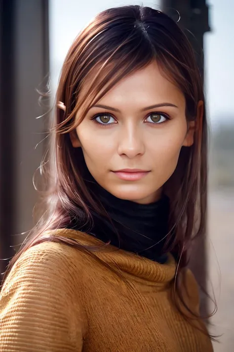 A stunning intricate full color portrait of  a woman,wearing a black turtleneck,epic character composition,by ilya kuvshinov, alessio albi, nina masic,sharp focus, natural lighting, subsurface scattering, f2, 35mm, film grain <lora:EvaRoberts:1>