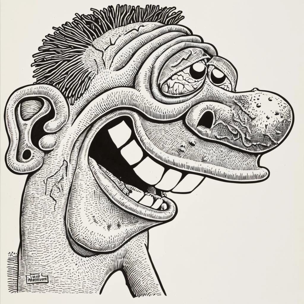Basil Wolverton "Spaghetti and Meatballs" Style LORA