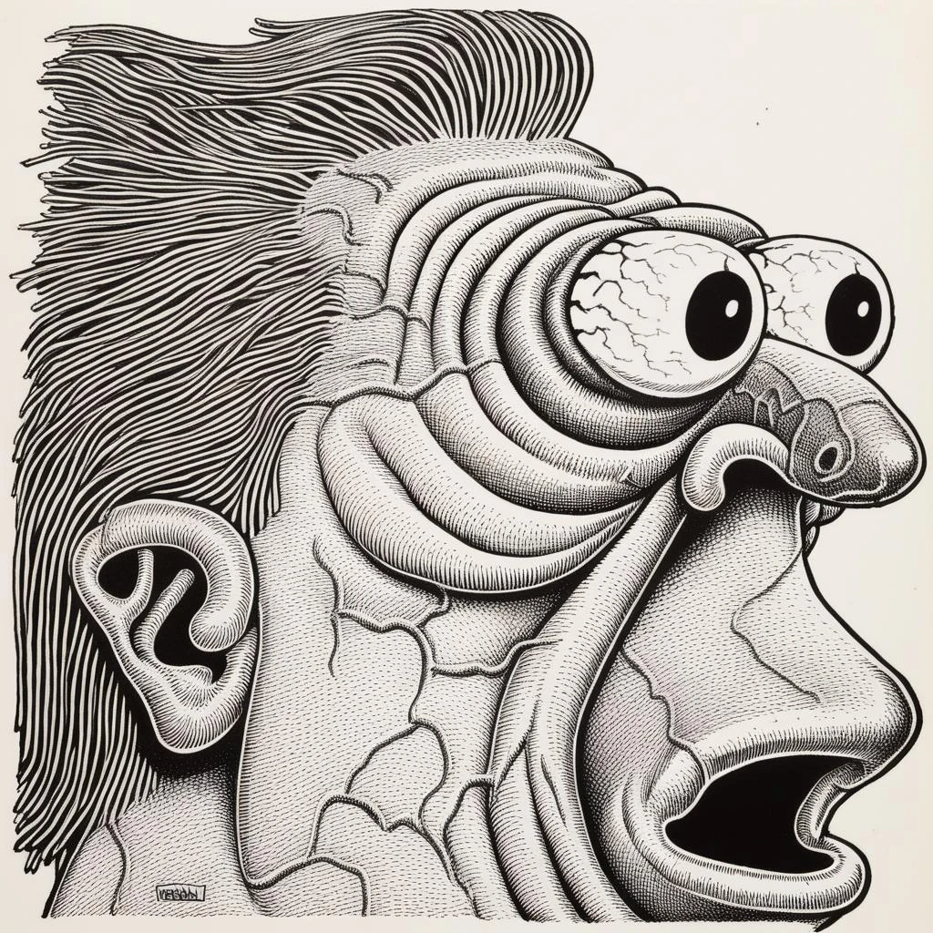 Basil Wolverton "Spaghetti and Meatballs" Style LORA