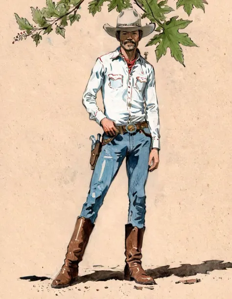 art by terry moyle,, Inkdrawing, concept art, cowboy, deciduous pose, <lora:SDXL_Kr355e_v1:0.5> <lora:SDXL1.0-LoRa_TerryMoyle_&_RosieLouise_Style_v0.1:1> <lora:jhs_lora_charcoal style:0.65>, full body
<lora:ClassipeintXL:0.65> <lora:PaintSTYLE_XL-v1:0.35> <lora:arknights_bg_sdxl:0.65> <lora:coloredpencil_xl-v3:0.65>
