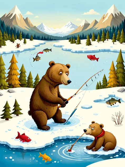 score_9, score_8_up, score_7_up, score_6_up, score_5_up, score_4_up
bear fishing in a frozen lake
<lora:StorybookRedmond_v2-artificialguybr:1.0> KidsRedmAF, Kids Book,
