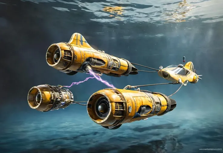 a photo of podracing, blue vehicle, underwater background, <lora:podracing_sdxl_15:0.8>, high resolution, beautiful, highest quality, masterpiece, highly detailed