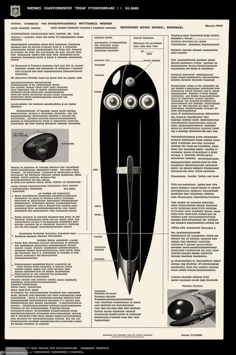 ( dec_doc ) , diagram with photos of 1950s weapon, cia technology, 1950s, cia document, fbi document, secret, reserved,