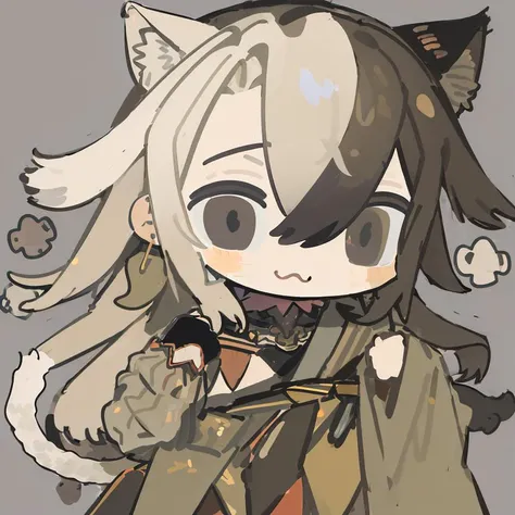 best quality,masterpiece,1boy,chibi,ashiya douman \(fate\), solo,black eyes,cat ears,cat tail,simple background, <lora:ashiyadouman:1:MIDD>, <lora:simpleChibiArtstyle_v10:1:OUTALL>