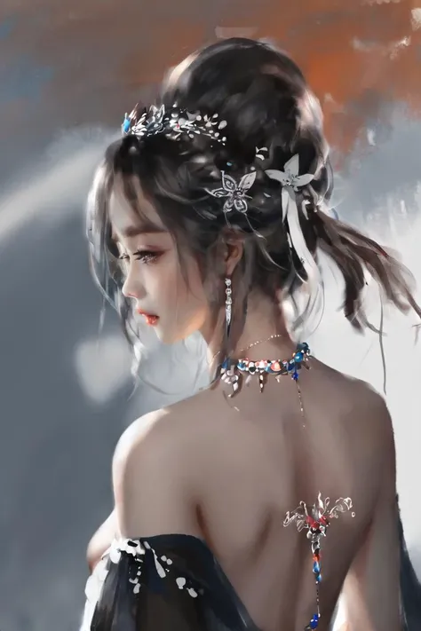 Masterpiece, best quality, 1girl, <lora:kwFemale_Beta40-SDXL_v1:1>, a painting in the style of guidao style