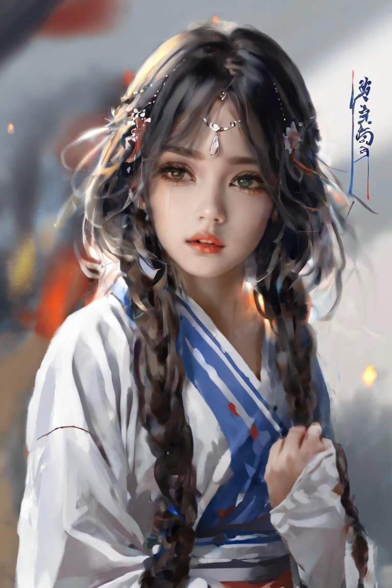 Masterpiece, best quality, 1girl, <lora:kwFemale_Beta40-SDXL_v1:1>, waifu, a painting in the style of guidao style