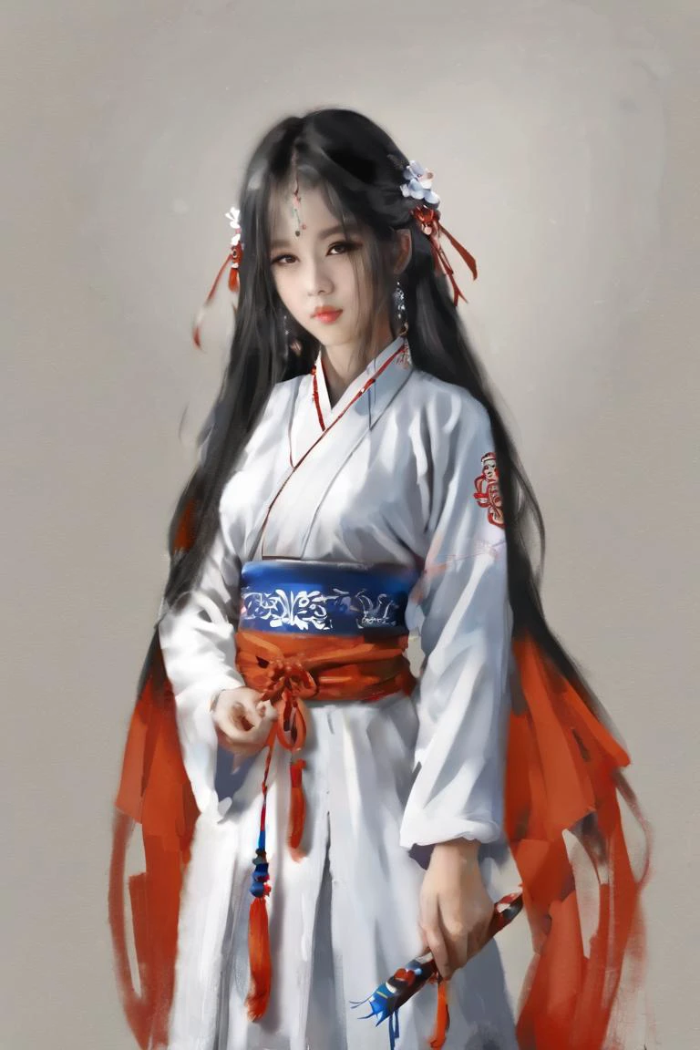 Masterpiece, best quality, 1girl, <lora:kwFemale_Beta40-SDXL_v1:1>, a painting in the style of guidao style