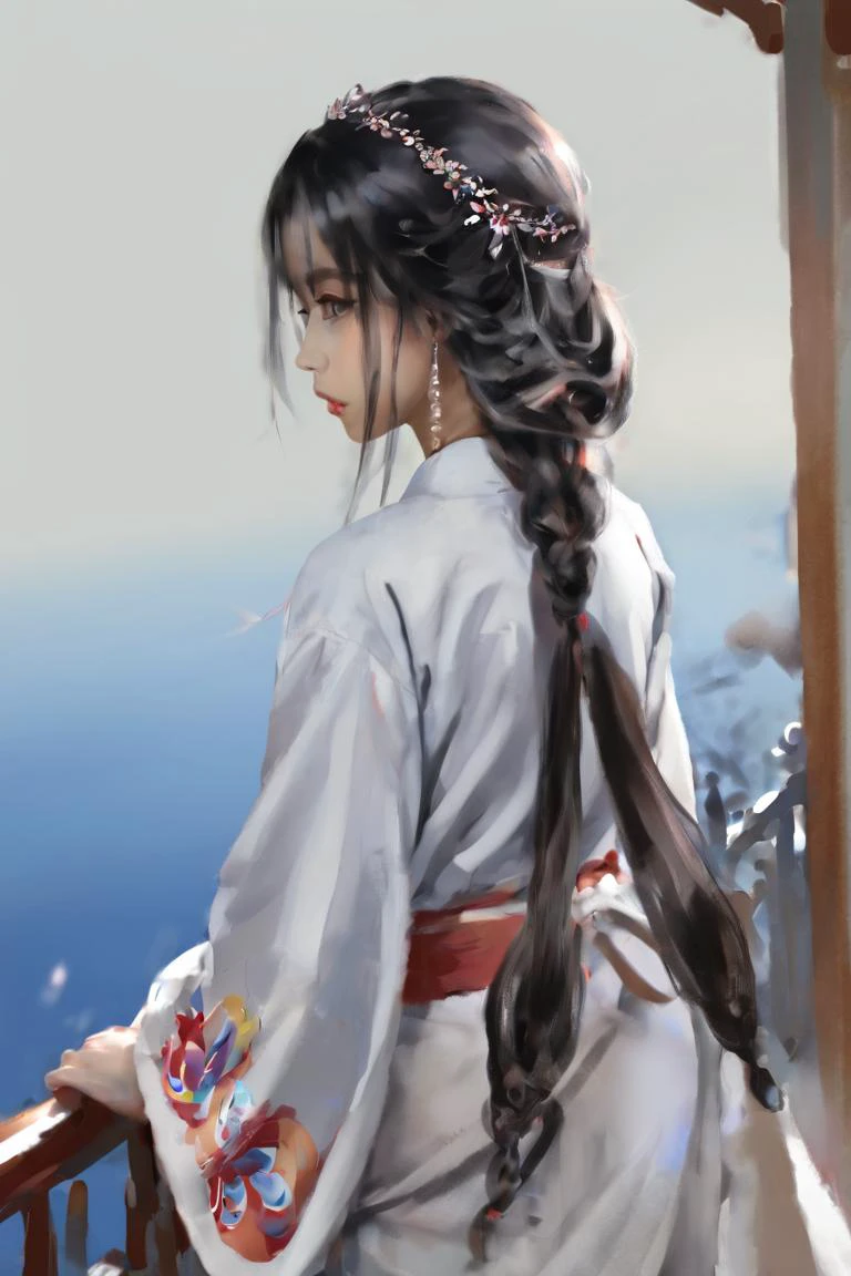 Masterpiece, best quality, 1girl, <lora:kwFemale_Beta40-SDXL_v1:1>, waifu, a painting in the style of guidao style