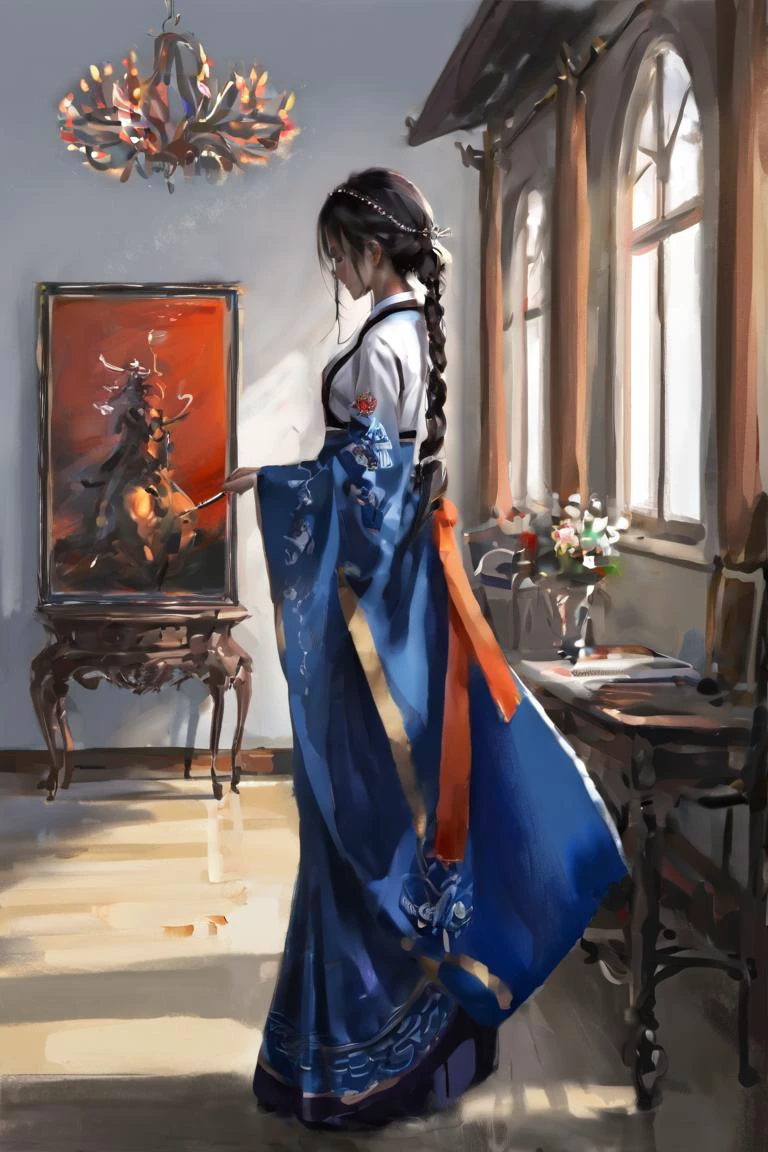 Masterpiece, best quality, 1girl, <lora:kwFemale_Beta40-SDXL_v1:1>, waifu, a painting in the style of guidao style