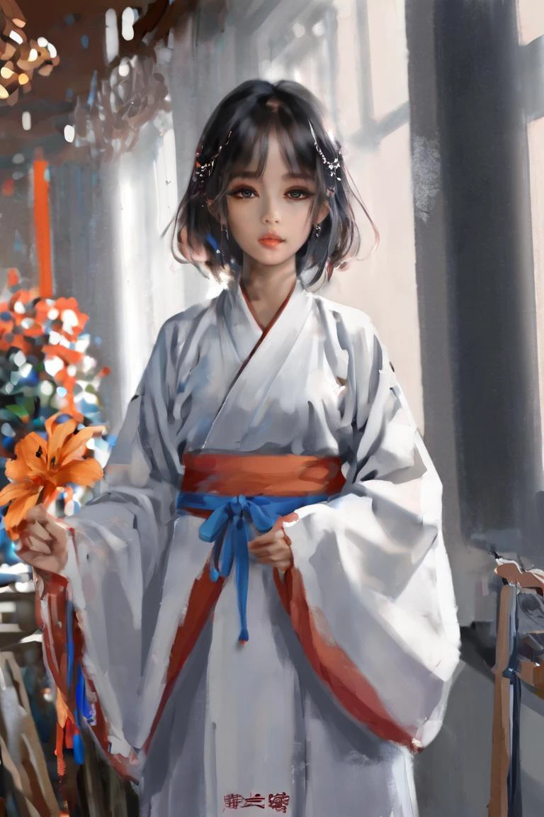 Masterpiece, best quality, 1girl, <lora:kwFemale_Beta40-SDXL_v1:1>, waifu, a painting in the style of guidao style