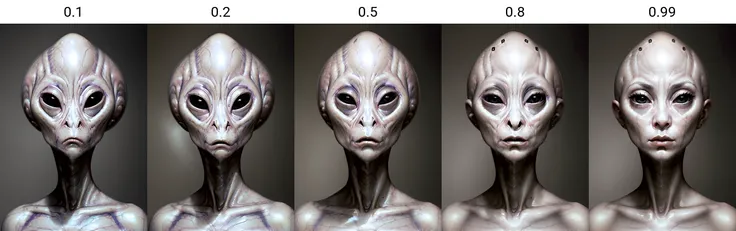 A photography of  [girl :alien sgasgard <lora:sgasgard_v1:1>:0.1],  dark room, symmetry, close portrait, nude, bald, makeup, dramatic light, black background