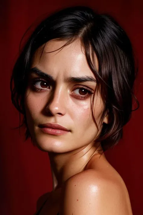 (closeup:1.0) photo of (CR-ShannynSoss4mon-frankyfrank2k:0.9) as a (young:1.0) woman, (oiled shiny skin:1.0), (tilted angle shot:1.0), (slick hair:1.0),
(8k uhd:1.0), (best quality:1.0), (masterpiece:1.0), (sharp focus:1.0),