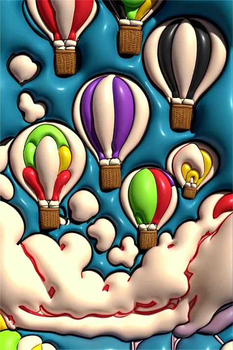 <lora:3dwallpaper:1> 3dwallpaper hot air balloons