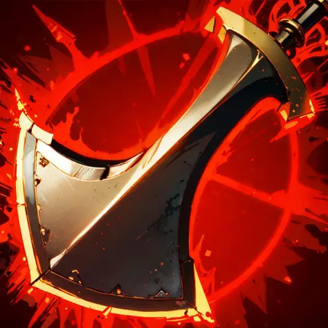 wowicon of a battleaxe, red glow <lora:sxzWowIconsStyle_v2:0.7>