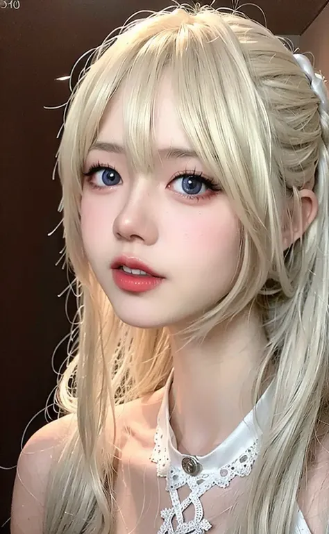 (photo realistic:1.55),(ulzzang-6500:0.65), masterpiece, best quality, detailed, blurry, depth_of_field, blurry_background, blurry_foreground, 1girl, gloves, white_gloves, dress, motion_blur, photo_\(medium\), solo, white_dress