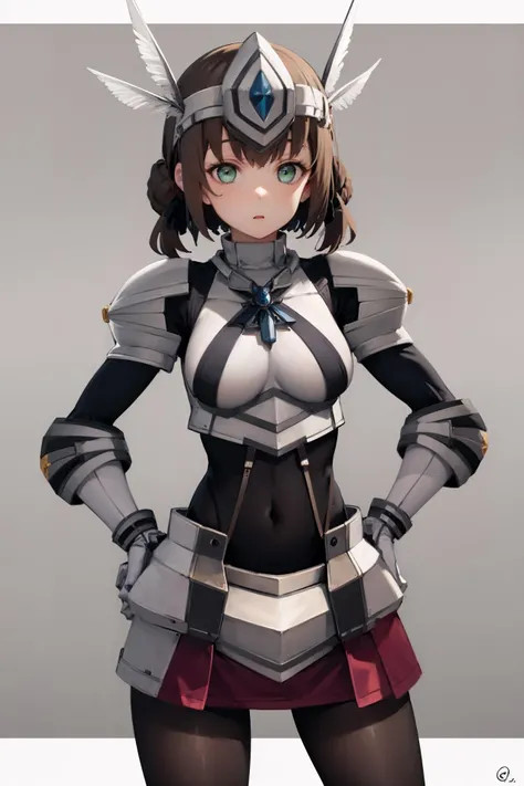 ((Highest quality)),(Ultra-high resolution),(Super detailed),(Detailed Description),((The best CG)),(masterpiece),Highly detailed art,(Art with precise detail:1.5), (woman:1.6),(Black full body tights:1.8),(Metallic Red:1.7, Light armor:1.6, Detailed carving:1.5),(Glossy black short hair:1.3),(Sapphire blue eyes:1.3, Slanted Eyes:1.5)