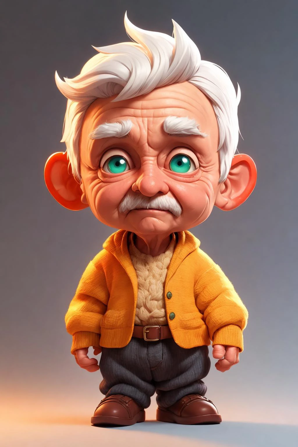 <lora:3dcharacter-000004:0.6:MIDD>, 3dcharacter,(1man, old male:1.2), wise, __eyecolor__ eyes, white __hair-male__, ,Wool,(full body:1.2),simple background, masterpiece,best quality,(light Tomato gradient background:1.1)