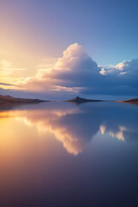 ((((ultra illustrated style,no humans:1.0)))),best quality,best animated,masterpiece,ray tracing, global illumination,reflection,cloud,cloudy sky,day,horizon,blue sky
