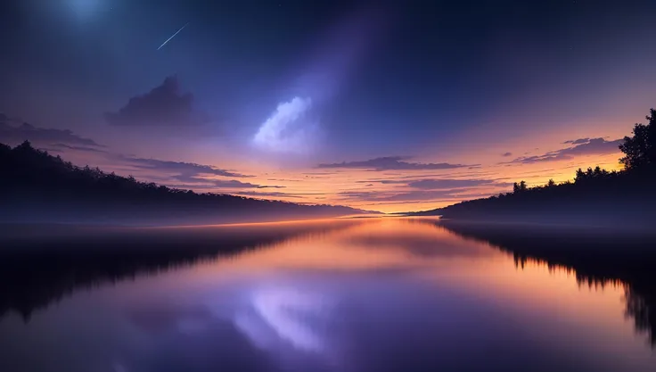 ((((ultra illustrated style:1.0)))),best quality,best animated,masterpiece,ray tracing, global illumination,reflection, no humans,star (sky), starry sky, sky, night, scenery, night sky, water, milky way