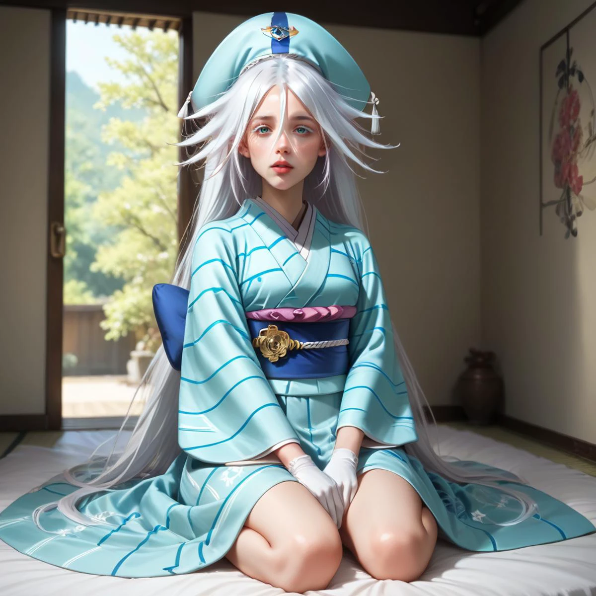 score_9_up, score_8_up, score_7_up, (masterpiece), (best quality), (ultra-detailed), (very aesthetic:1.2), intricate details, perfect composition, absurdres, romantic atmosphere,
<lora:Breast Slider - Pony_alpha1.0_rank4_noxattn_last:-1>, <lora:age_slider-LECO-v1:1>,
<lora:KuroAgehaXLpony002:1>, KuroAgeha,1girl,white hair,long hair,colored eyelashes,green eyes, ((Directional lighting)),
<lora:43stl1ght1ngXLP2:0.5>, 43stl1ght1ng, <lora:Expressive_H-000001:0.8>, expressiveh, <lora:d3t41l3dXLP:0.5>, d3t41l3d, <lora:add-detail-xl:1>, zPDXLrl, <lora:Perfect_Eyes:1>, Perfect_Eyes, <lora:TeethXL:1>, TeethXL,