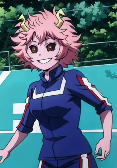 <lora:mina_ashido:0.8>, mina_ashido, Training, smile, solo, 1girl,
