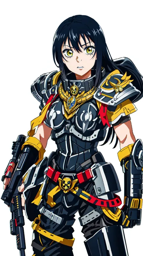 <lora:MikoV1.4-000010:0.7> MIKO, YELLOW EYES, LONG HAIR, BLACK HAIR, BLUE HAIR, MULTICOLORED HAIR, SIDELOCKS, BANGS
<lora:edgWar40KAdeptaSororitas:0.7> EDGADEPTA ,WEARING EDGADEPTA,POWER ARMOR,SHOULDER ARMOR,SKULL EMBLEM
holding boltgun,