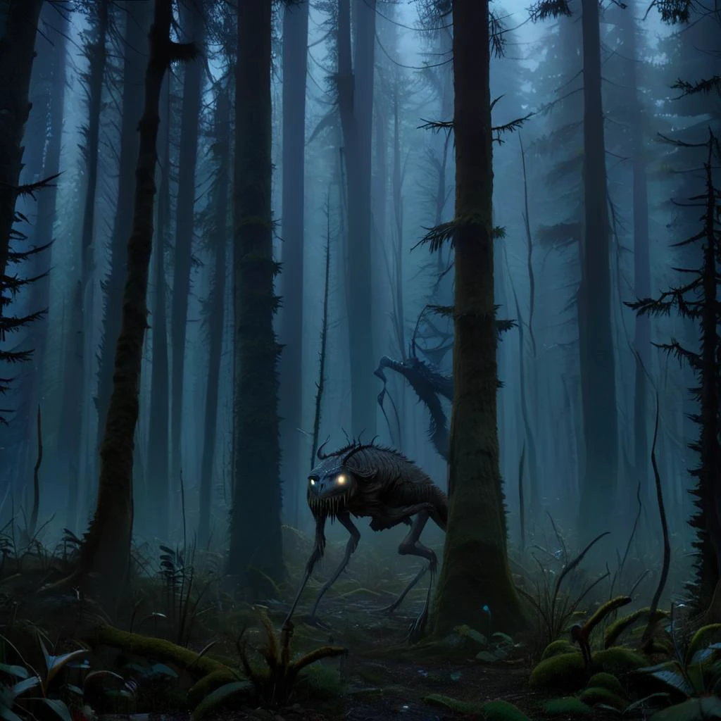 Masterpiece,absurd resolution,8k,high resolution,
NightScapes,3am,creatures,forest,no humans,scenery
, <lora:NightScapes_XL14:0.8>