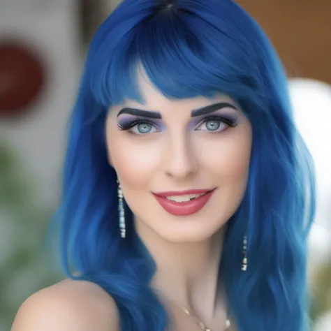 <lora:JewelzBlu_V1.1_XL:0.7>, masterpiece, jewelz blue standing for an portrait, blue hair, blue eyes, blue eyebrows, full body, thin eyebrows,