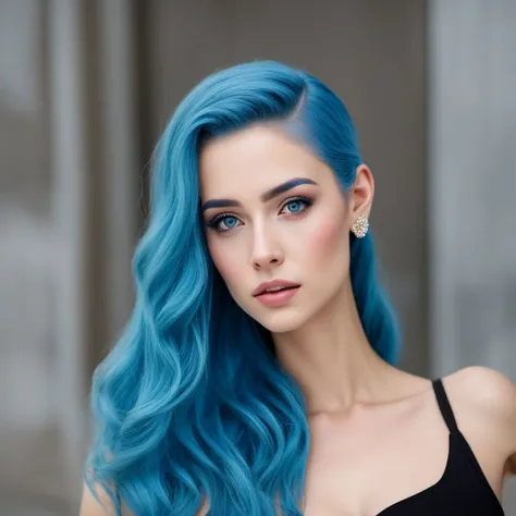 <lora:JewelzBlu_V1.1_XL:0.7>, masterpiece, jewelz blue standing for an portrait, blue hair, blue eyes, blue eyebrows, full body, thin eyebrows,