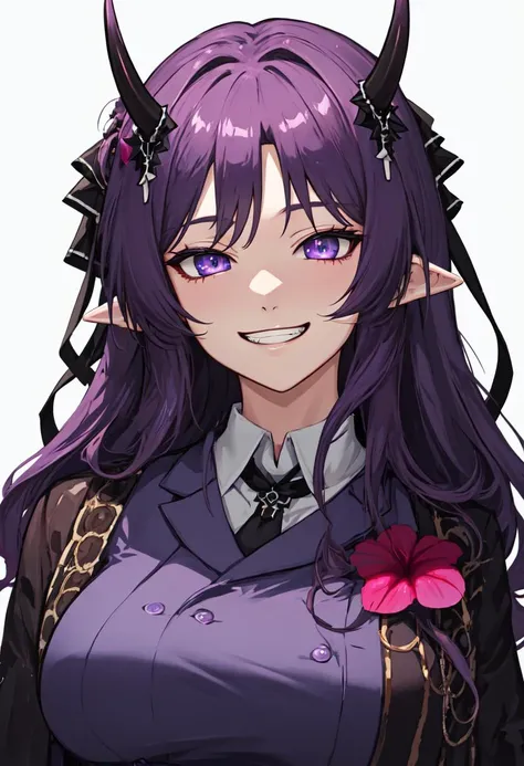 best quality, masterpiece, highres, solo, (hibiscus_arknights:1.10), evil grin, evil smile, grin, portrait, looking at viewer, 33 <lora:hibiscus_arknights:0.80>