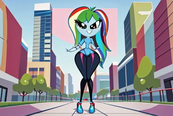 Rainbow Dash Giantess inflatable phonescreenrecording