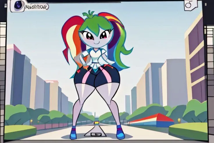 Rainbow Dash Giantess inflatable phonescreenrecording
