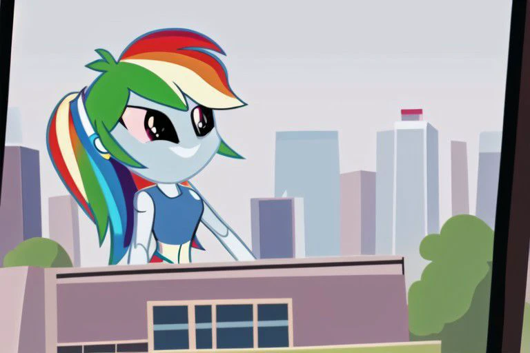 Rainbow Dash Giantess inflatable phonescreenrecording